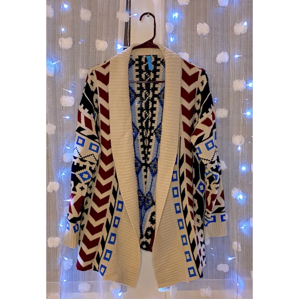 Aztec Print Cardigan